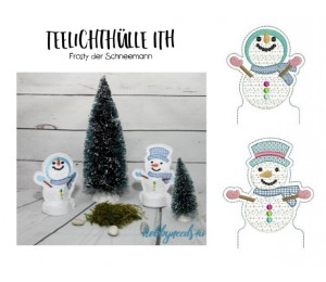ITH Stickdatei - Teelichthülle Frosty
